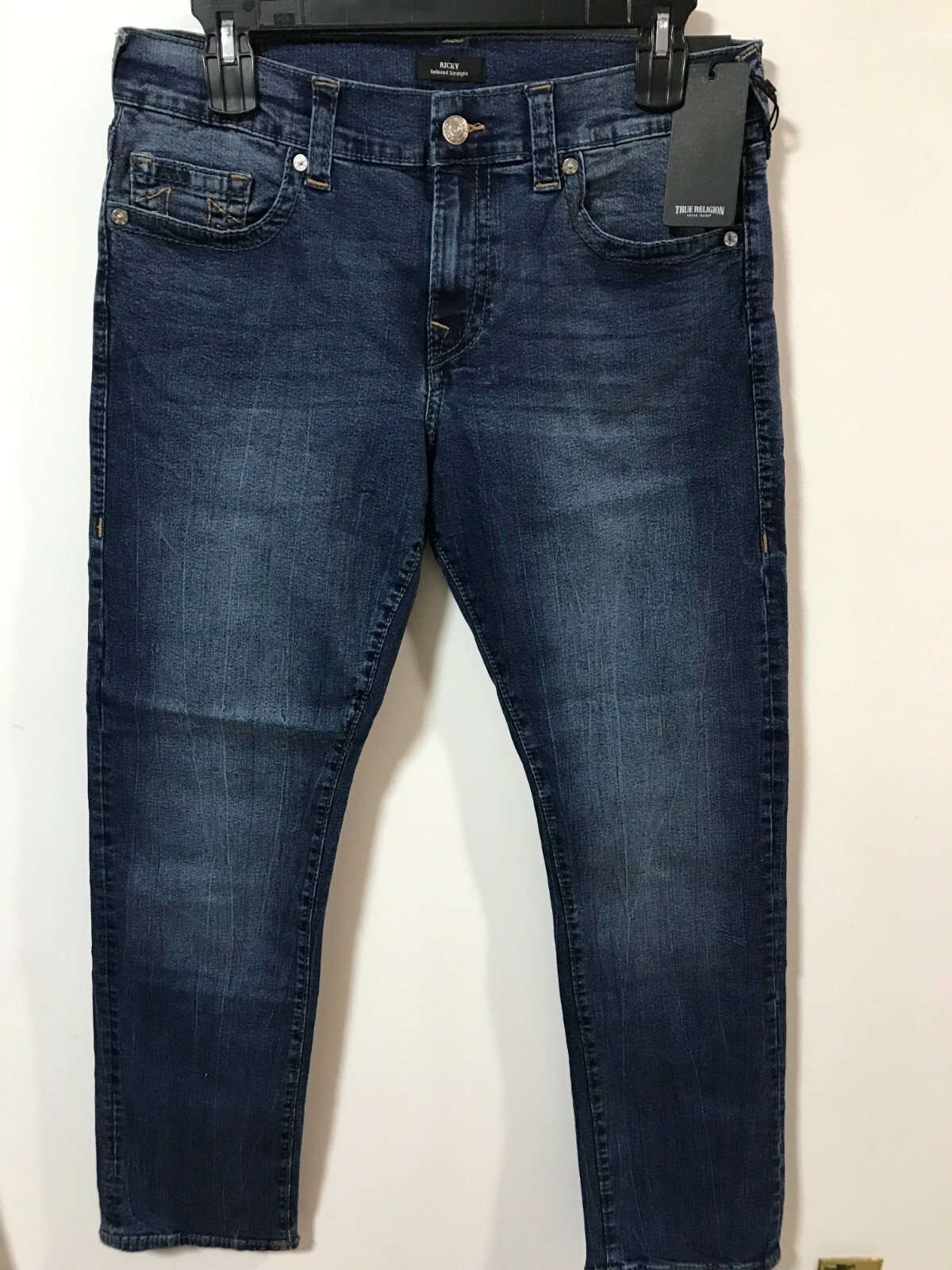 's Size 34x34 Blue Relaxed Big T Straight Jeans $199 Nwt