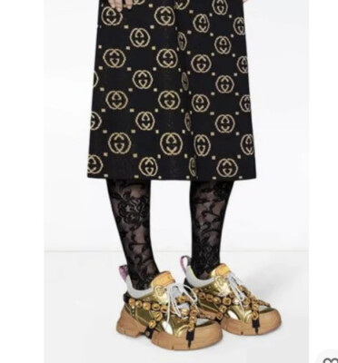 Final Price Gucci FlashTrec sneakers gold EU 36.5 US 6.5 No Straps included