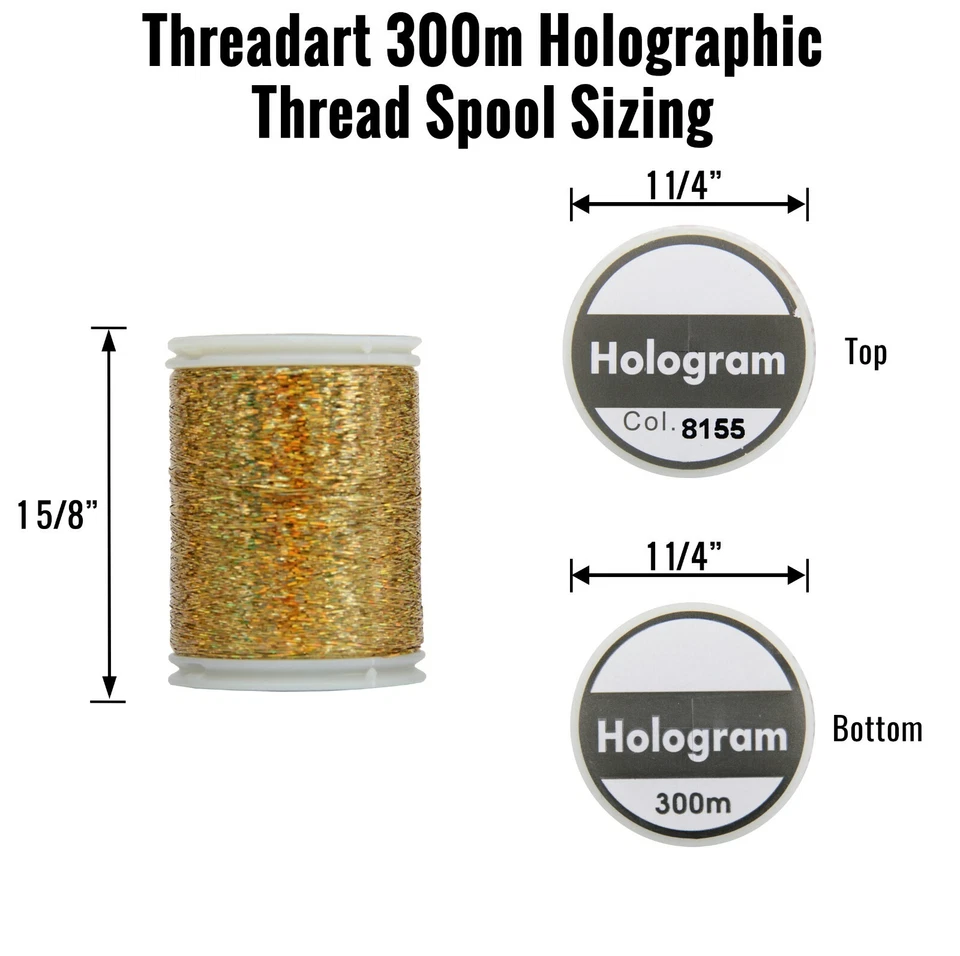 Holographic Sparkle Thread by ThreadArt - 7 Colors Available - Image 2 of 4