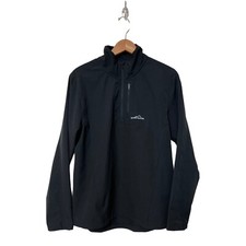 Eddie Bauer Sport Womens 1/2 Zip Long Sleeve Pullover Jacket Sz Small Black EUC