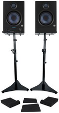 Pair Presonus Eris 4.5BT 2nd Gen 4.5" Studio Monitors w/Bluetooth Stands Pads