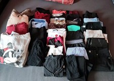 32 tlg Bekleidungspaket S 36 Shirts Jeans Leggings Blusen Pullis Schwarz