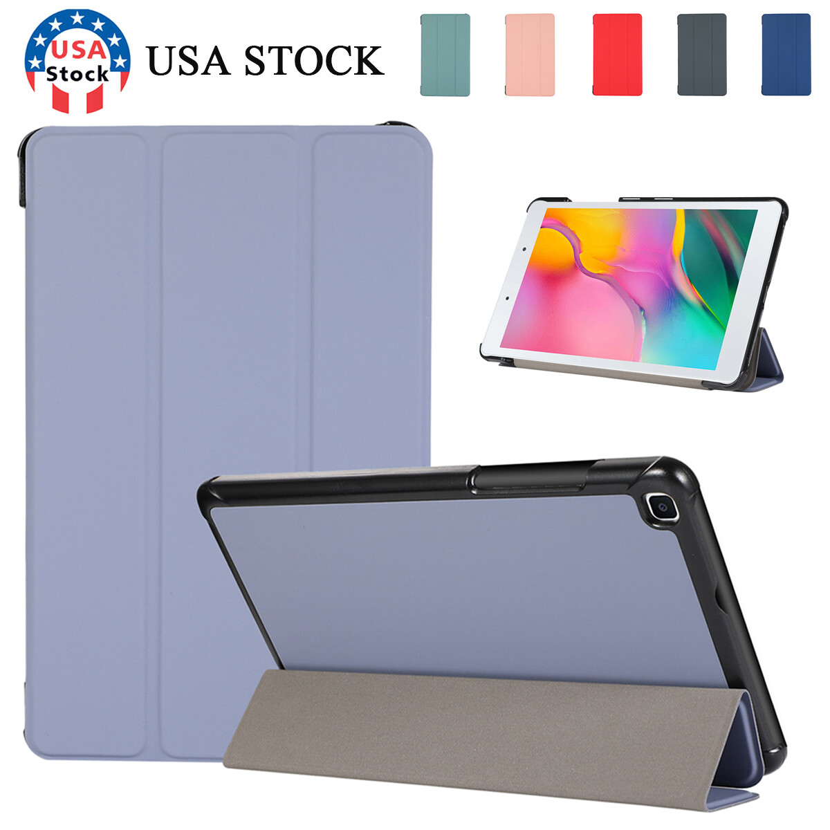For Samsung Galaxy Tab A7 2020 A 2019 Case Slim Stand Folio  Cover