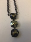 Made with Swarovski Crystals Leopard/Gold/Leopard New. Gunmetal Finish. 18-20” — photo 1