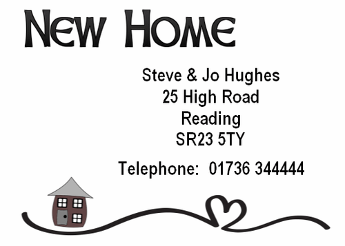 CHANGE OF ADDRESS PERSONALISED CARDS, moving, pk 10 & envelopes LILAC HOME a003 - Picture 8 of 10