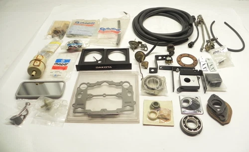 VINTAGE 1970's 1980's 1990's LOT OF VARIOUS MOPAR PARTS W/ USED AND NOS PARTS