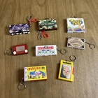 Lot of 8 Vintage Mini Board Game Keychains Hasbro Basic Fun 90's Various
