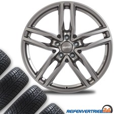 4x Alu Ganzjahresreifen Kompletträder für Audi A6 Reifen 205/55R16 Firestone