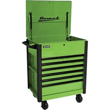 35" 7 DRAWER FLIP-TOP SERVICE CART - GREEN HOM-LG06035247