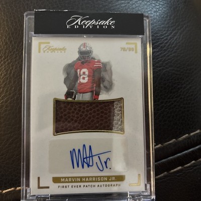 2022 Keepsake Edition Football MARVIN HARRISON JR. Football AUTO # d /99  OSU 