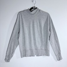 Athleta Gray Mock Neck Sweatshirt Thumbhole Pullover Athleisure Small