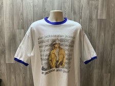 Vintage Rare Alan Jackson Everything I Love Ring neck T-shirt XL USA Made *read*