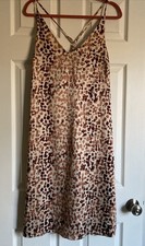 Womens Stars Above Size L  Animal Print Racerback Sleep Slip Dress 