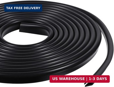 10ft/3m Rubber Edge Trim Guard, 1/8'' U Channel Rubber Door Edge Seal Strip, Flex
