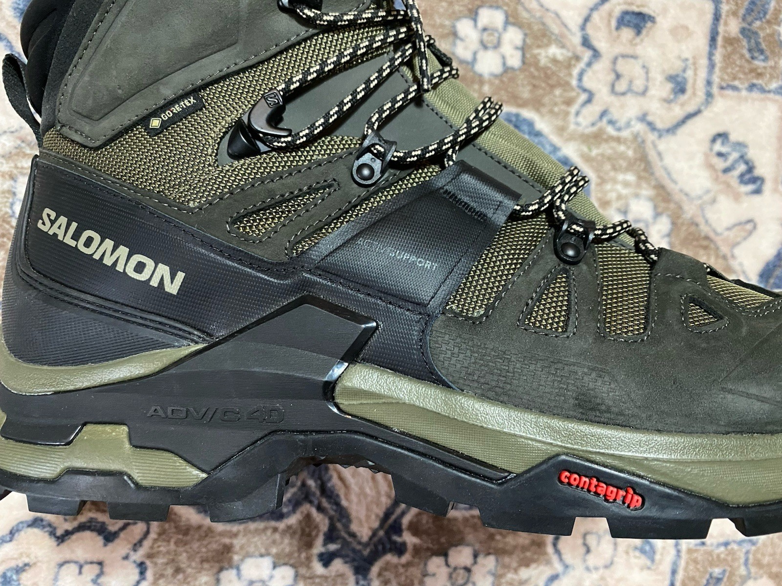 Salomon Uomo Quest 4 GORE TEX Scarpone da Escursionismo Verde Oliva Safari 412925 Uomo Taglia 12