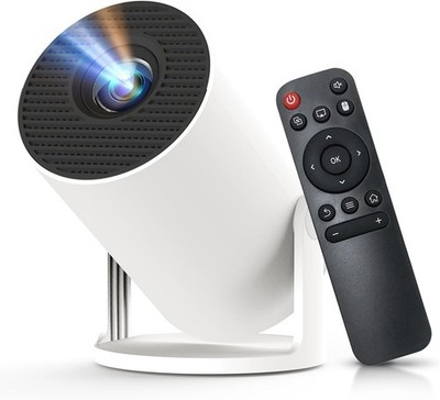 LYNCAST x 1BQ 4K Mini Beamer WiFi Bluetooth 180 Grad drehbar für Zuhause
