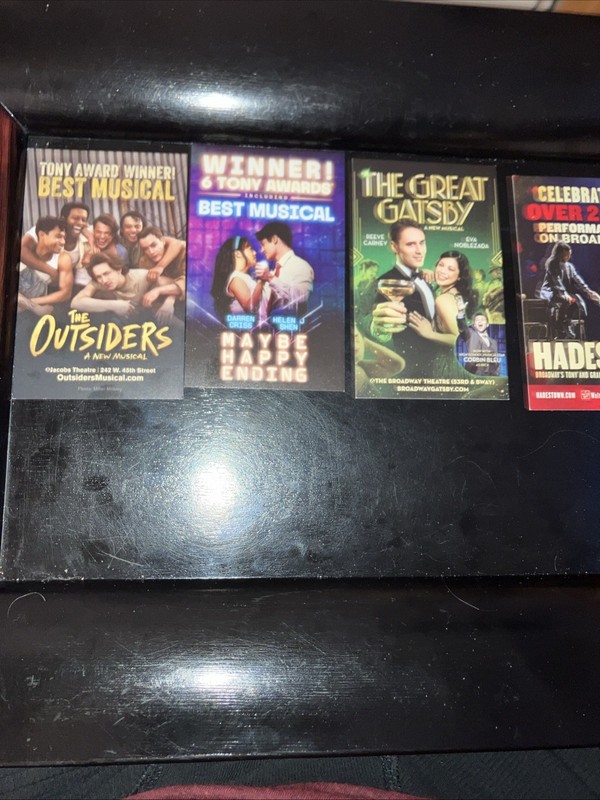 Musical Mini cards 4 Total Outsiders Maybe Happy Ending Great Gatsby Hadestown 