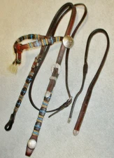 CHAMPION  TURF-Vintage Silver Bridle-Beautiful Tri-Color Kangaroo Plait Accents