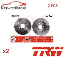 BREMSSCHEIBEN SATZ PAAR VORNE TRW DF4376 2PCS A FÜR SUBARU JUSTY III 1.3L,1.5L