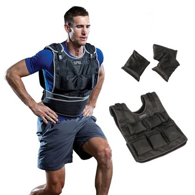 SPRI 20 lb Weighted Vest for Women & Men - Adjustable Weight Vest for Running, S