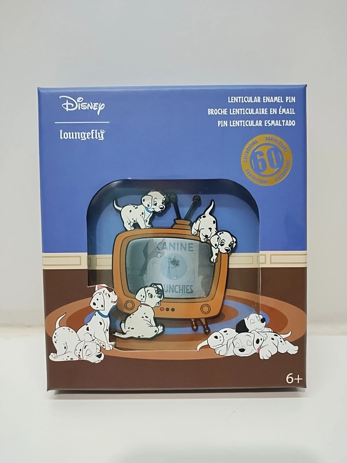 loungefly disney 101 dalmations tv 3 inch pin limited edition