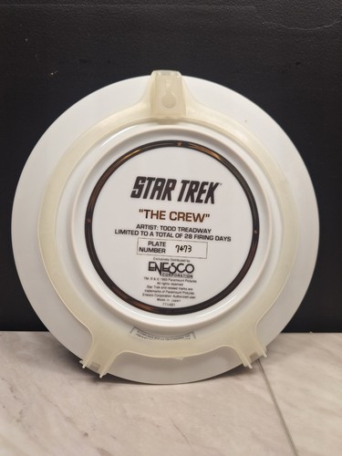Enesco Star Trek Plates Set Of 3 And 1 Holographic Plate With COA - Picture 2 of 8