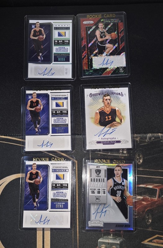 Panini 6-Card Autographed Rookie Lot Dzanan Musa Contenders Prizm NBA