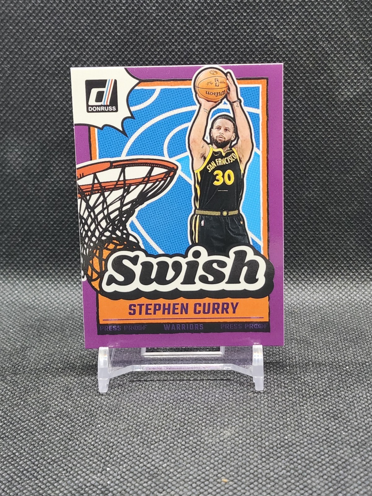6417L 2024-25 Panini Donruss - Swish Stephen Curry #3 Press Proof Purple