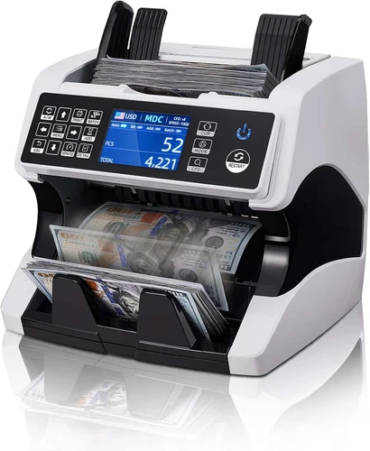 MUNBYN IMC22 Mixed Denomination Money Counter CIS UV IR MG Dual Display Cash - product listing photo