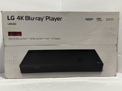 LG UBK80 Bluray Black Ethernet HDMI Digital 4K Ultra HD Blu-Ray DVD Player