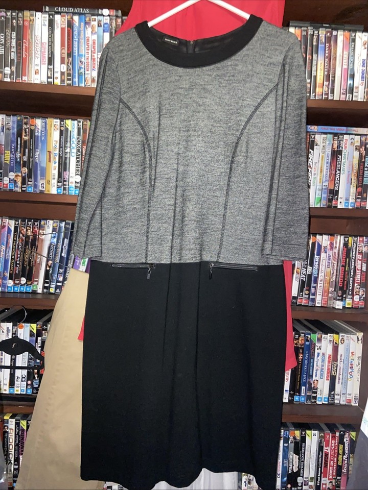 $359 Gerry Webber Size 14-16 Long Sleeves Office Work Wool Dress