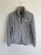 The North Face Womens Full Zip Fleece Jacket Gray Deep Pile Medium 125 