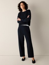 Eileen Fisher Garment-Dyed Organic Cotton Terry Arch Pant NEW WITH TAG