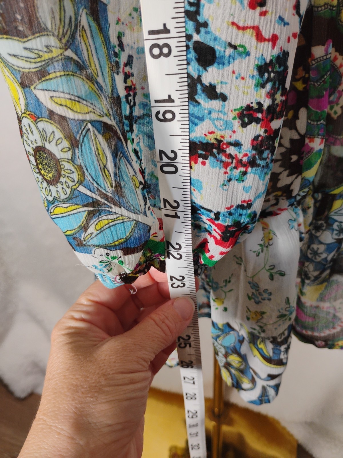 Elan Sheer Multi Colored/Pattern Long Sleeve Dres… - image 17