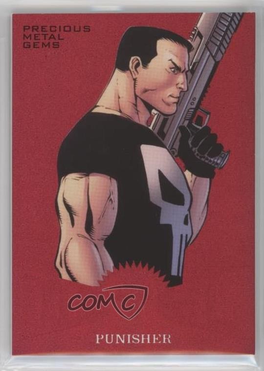 2017 Fleer Ultra Marvel Spider-Man Metal PMG Red 21/99 Punisher #MM29 b6e