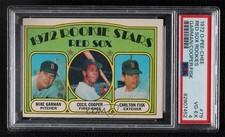 1972 O-Pee-Chee Rookie Stars Mike Garman Cecil Cooper Carlton Fisk PSA 4 0zg4