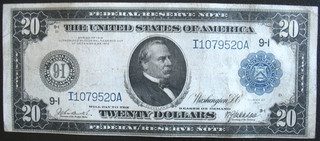 1914 $20 Twenty Dollar Federal Reserve Note MINNEAPOLIS