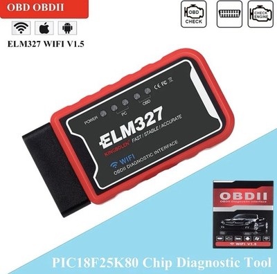 ELM327 WiFi OBD2 Scanner V1.5 PIC18F25K80 OBDII Car Diagnostic Tool iOS Android