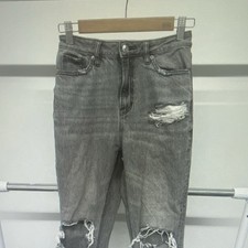 Women's American Eagle Black Washed Jeans Distressed Size 0