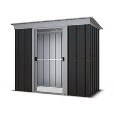 Yardmaster 6x4 Metal Garden Shed Pent Anthracite Steel Storage Lockable