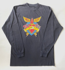 Moschino Jeans F/W96 Long Sleeve Graphic Tee Love in the Air Black Made in USA M