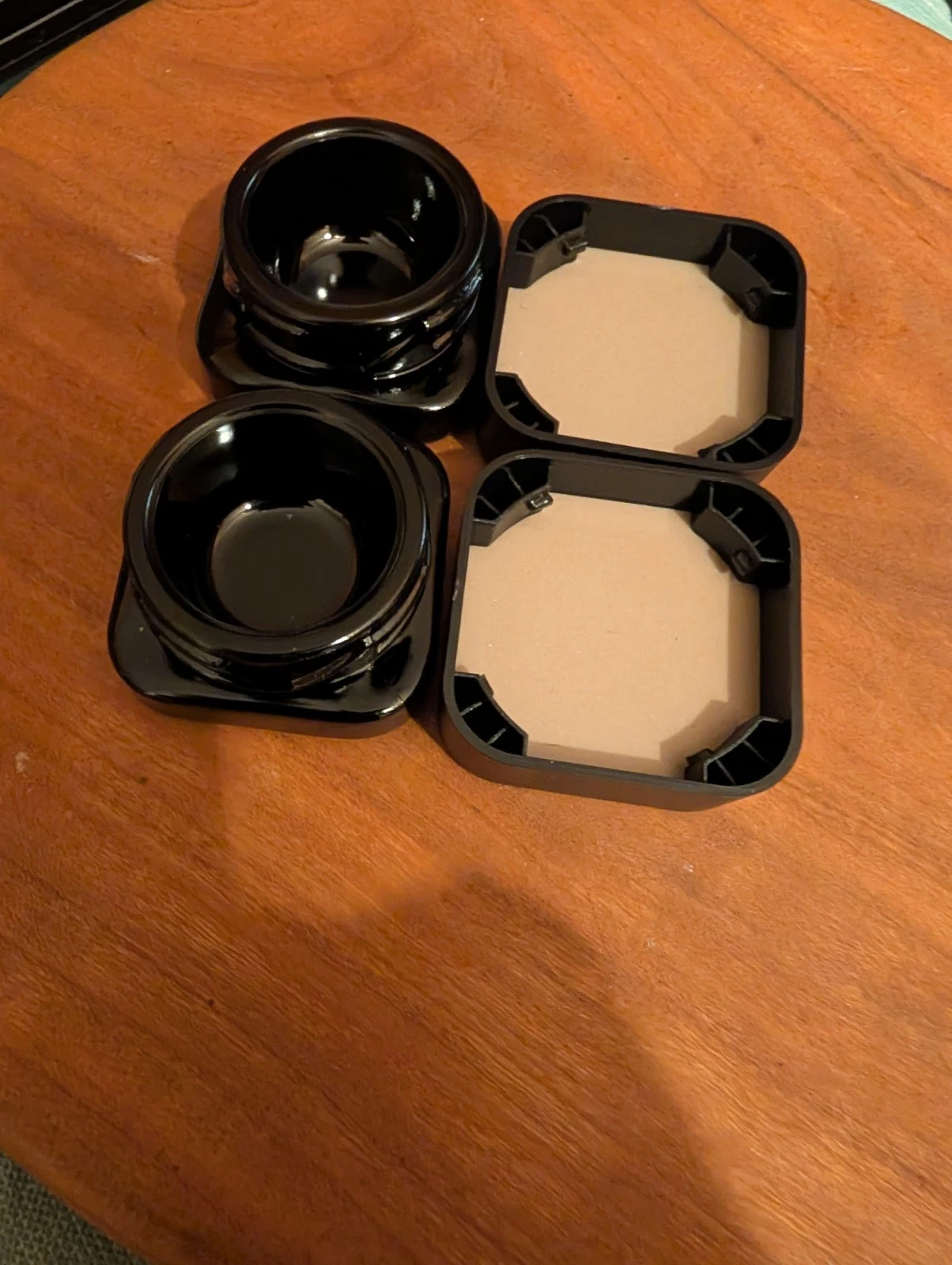5 Ml Qube square Air Tight Jars Black Miron (7 pcs) extra thick UV resistant