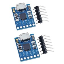 2Pcs CP2102 Micro USB to UART TTL Module 6 Pin Serial Converter STC Replace FT23