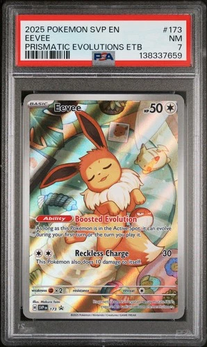 2025 POKEMON SVP EN-SV BLACK STAR PROMO #173 EEVEE PSA 7