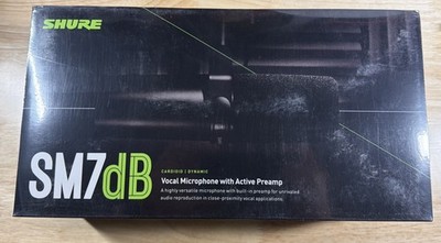 SHURE SM7dB Dynamic Microphone w Built-in Preamp for Podcast Streaming Recording