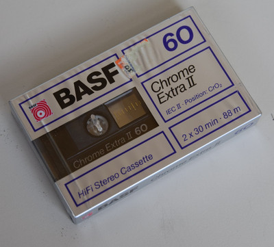 BASF CHROME EXTRA II 60  AUDIO KASSETTE TAPE  IEC II/TYPE II NEU OVP UNGEÖFFNET