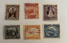 EL SALVADOR STAMPS:1924-25  SET OF 6, USED, NEVER HINGED