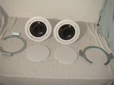 ATLAS SOUND FAP42T 4" COAXIAL IN CEILING SPEAKERS WITH PORTED ENCLOSURE - READ!