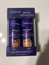 Coralife Nano Reef Part A  B Water Additive Phosphate Free 8oz Marine Aquariums