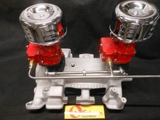 Ford  Y-block Offy Dual Carb Intake Setup.